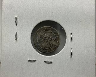  1853 SILVER THREE-CENT TRIME PIECE 1853 SILVER THREE-CENT TRIME PIECE 75% SILVER