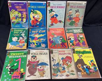 48 VTG GOLD KEY COMICS LOT, WALT DISNEY, MUNSTERS THREE STOOGES, SYLVESTER & TWEETY. 12 CENTS AND UP COMICS 48 IN TOTAL