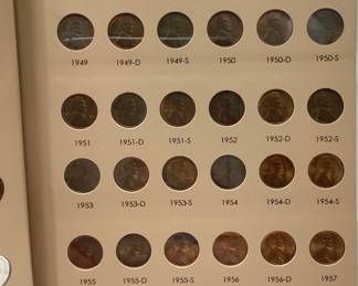 1909-2009 LINCOLN CENT BOOK WITH 1909-S V.D.B. 1909-2009 LINCOLN CENT BOOK WITH 1909-S V.D.B. INCOMPLETE BOOK WITH 175 COINS