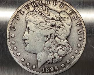 1894-S MORGAN SILVER DOLLAR 1894-S SAN FRANCISCO MORGAN SILVER DOLLAR