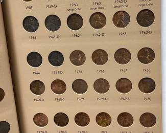 1909-2009 LINCOLN CENT BOOK WITH 1909-S V.D.B. 1909-2009 LINCOLN CENT BOOK WITH 1909-S V.D.B. INCOMPLETE BOOK WITH 175 COINS