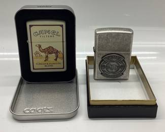 (2) ZIPPO CAMEL LIGHTERS, CAMEL FILTERS & 1998 CAMEL 85th ANNIVERSARY LIGHTERS