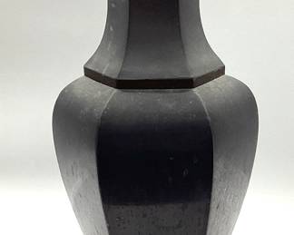 VTG. HONG KONG BRASS AND PEWTER VASE 16.5 INCHES VTG. HONG KONG BRASS AND PEWTER VASE 16.5 INCHES