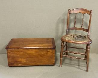 Wooden Chair Side Trunk