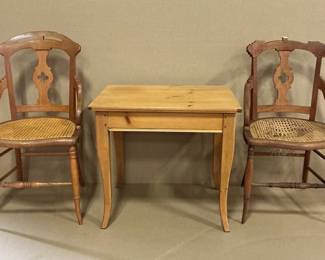 Wooden Wicker Trio