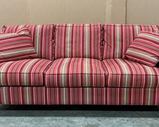 Red Striped Couch