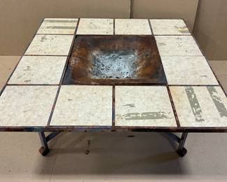 Fire Pit Tiled Table