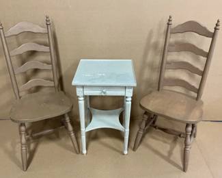 Painted Wooden Table Chairs