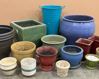 Colorful Gardening Pots