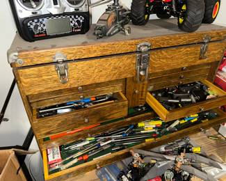 Lots of tools and cabinets 