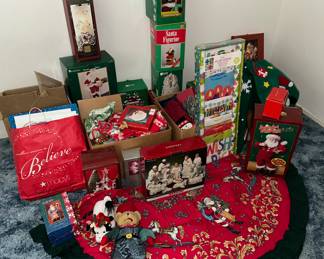 Lots of Christmas decorations