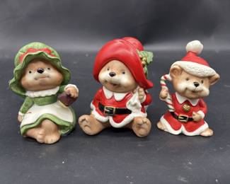 Vintage 1980s HOMCO Christmas Display Santa Bear
