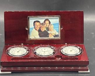 Desk Set w/ Weather Station, Frame, & Pen Slot