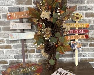 Selection of Fall Decor, as pictured