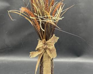 Dried Grass Arrangement w/ Burlap Bowl