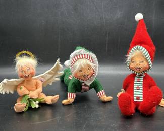 Vintage Annalee Christmas Dolls, Elves & Angel