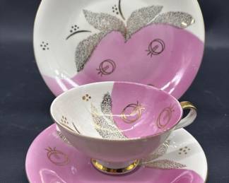 Vintage Bavarian Teacup & Saucer Set- Wintering