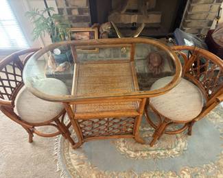 VINTAGE CANE HONEYMOON DINING SUITE