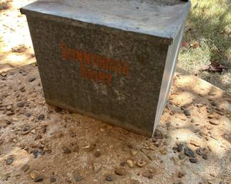 Old Metal Dairy Crate