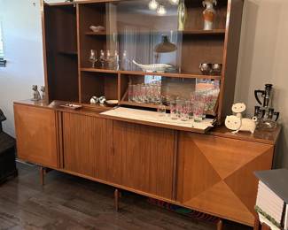 Kagan Diamond Wall Unit with Bar and Tambour Doors