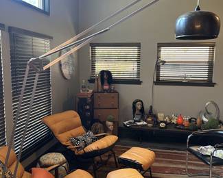 Swag Lamp with Copper Shade