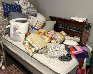 Twin Bed and Misc Bedding 