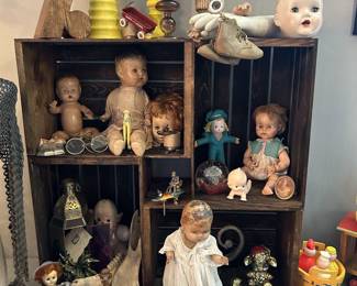 Old Baby Dolls and Doll Heads