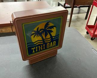Jetmax Ltd Tiki Bar Open Lighted Tin Metal Hanging Sign