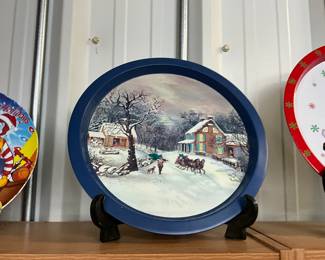 Currier & Ives Tin Tray