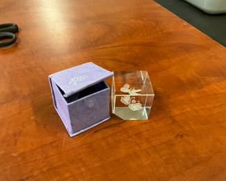 3D Laser Etched Crystal Paperweight