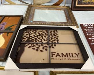Framed Glass Plaque