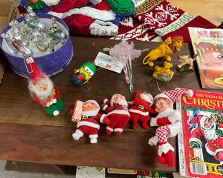 Vintage Elf & Santa Ornaments