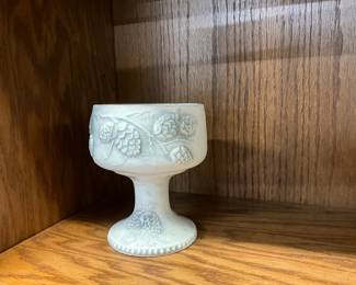 Wales Milk Glass Compote made in Japan