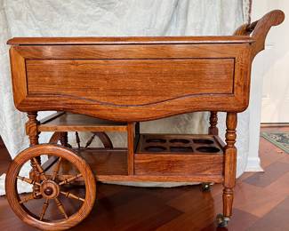 Cherry wood Tea Cart from Taiwan.