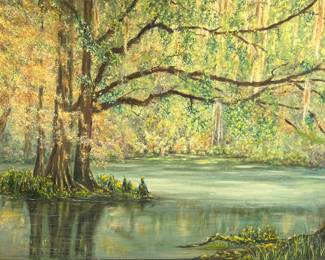 Louisiana swamp scene.