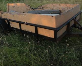 16ft Twin Axle Trailer, Bumper Pull, Wood Sides