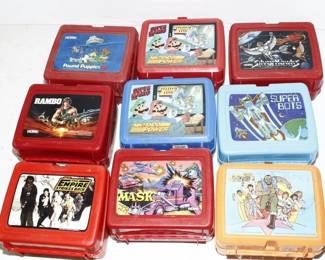  9X Vintage Lunchbox/Pencil Case 1990s 1980s