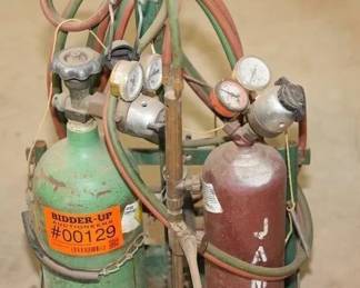  Oxygen Acetylene tanks Victor Cutting Torch