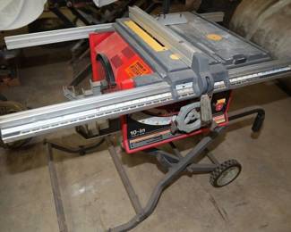  Craftsman Table Saw 10in 15Amp on folding stand