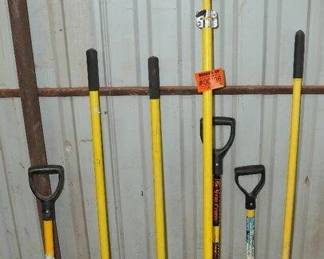  Square & Round Shovels, sharp shooter, saw, hoe