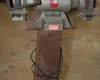 Wissot Bench Grinder on Truck Rim Stand