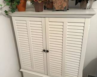 white bedroom set furniture - 2 half armoirs and one white dresser