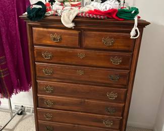antique dresser, christmas decor