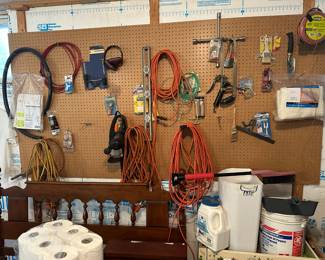 tools and extension cords, bed frames - queen size wood, brass, painted metal