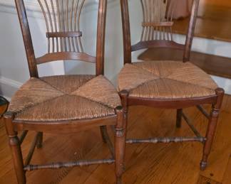 Antique Wheat Sheaf Dining Chairs