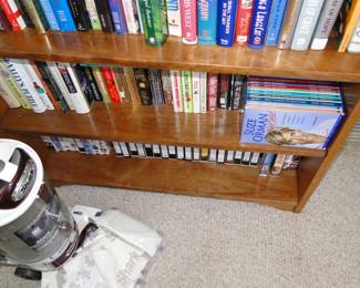 Lots of books, and DVD's and VHS too