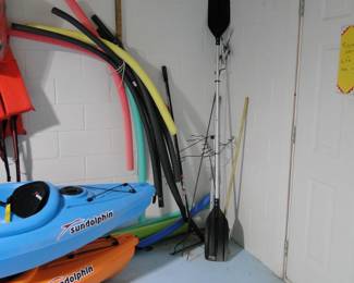 Kayaks, paddles, and Noodles and more