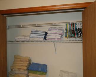 Clean and neat folded towels, and as always, hangers are free