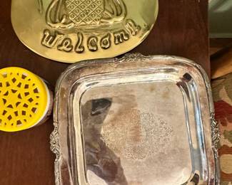 brass welcome plate