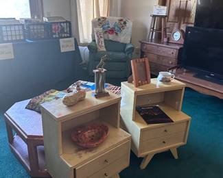 Vintage notable, coffee table, albums and more